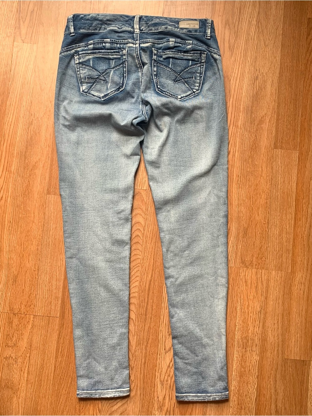 Amethyst Jeans Light Blue Women's Skinny Jeans - Picture 2 of 8